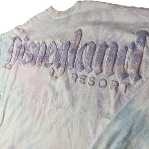 Disney Disneyland Pastel Tie Dye Spirit Jersey Glitter Logo M - Picture 6 of 9